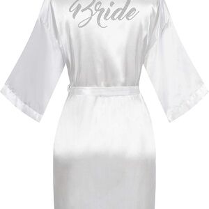 Elegant White Bridal Robe